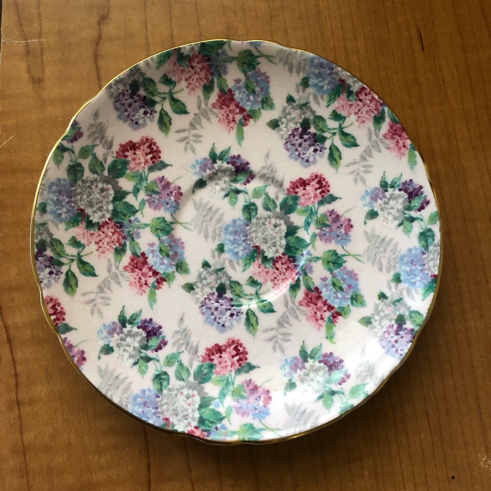 Shelley England Summer Glory Hydrangea Saucer